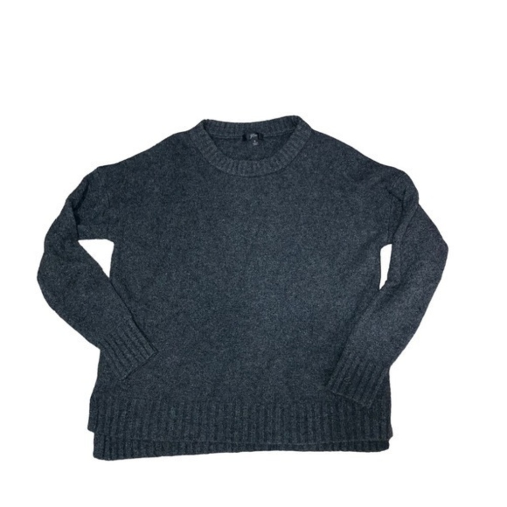 J crew gray merino wool alpaca blend sweater